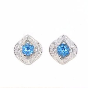 4mm London Blue Topaz Stud Earrings